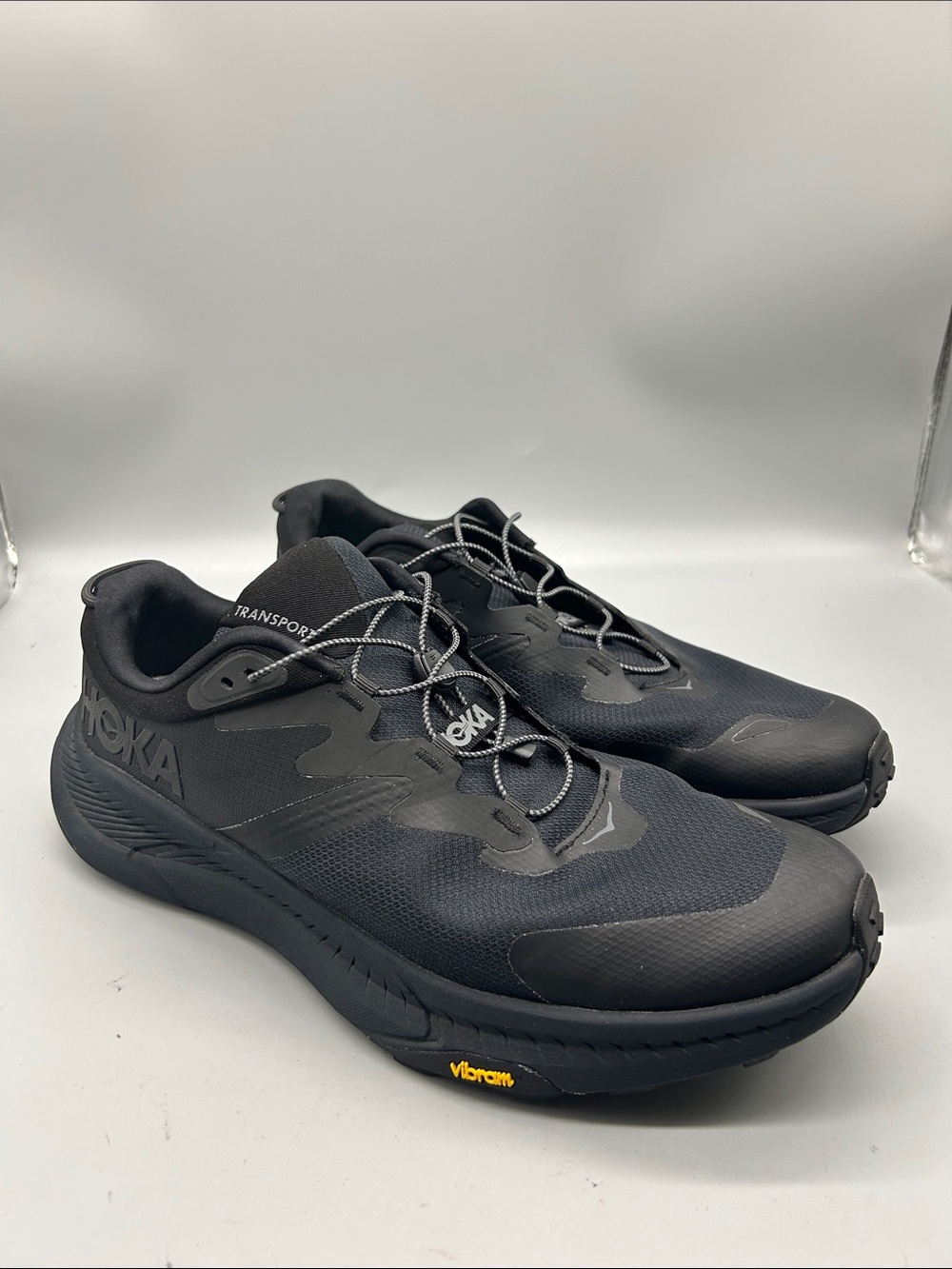 Hoka Transport Black Men's Athletic Running Shoes cordura vibram 13D